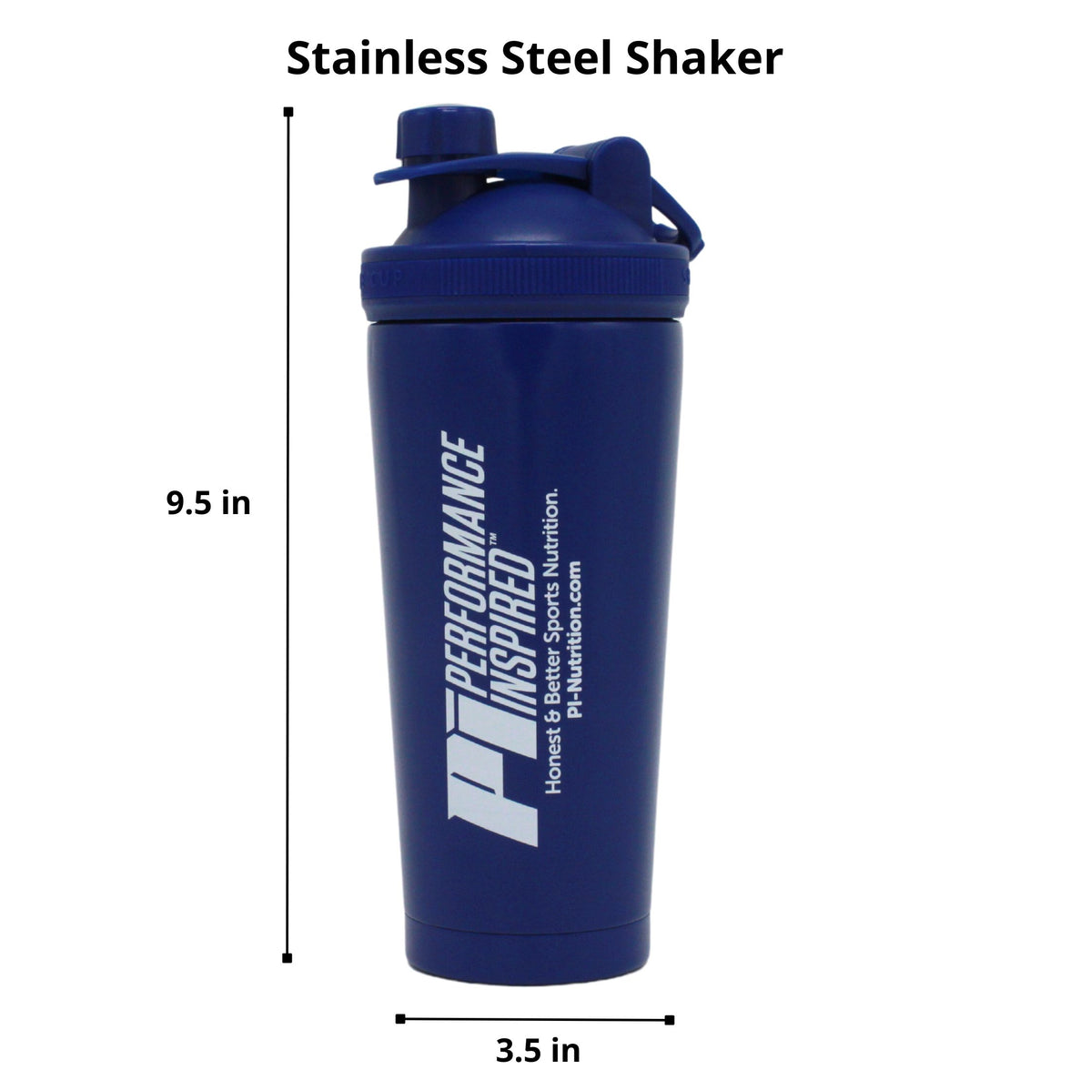Performance Inspired Double Wall Stainless Steel Shaker - Blue image 1