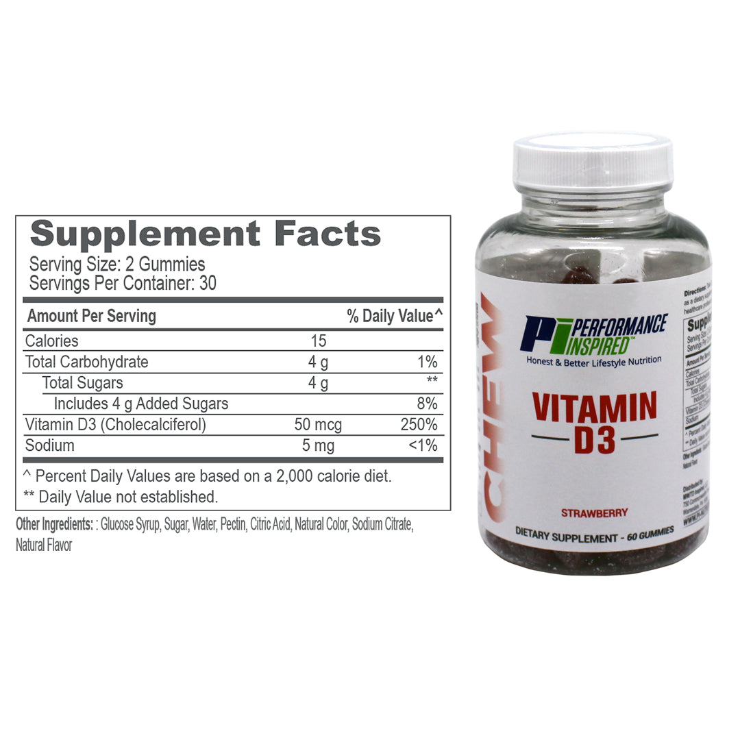 Vitamin D3 Gummies - Strawberry image 1