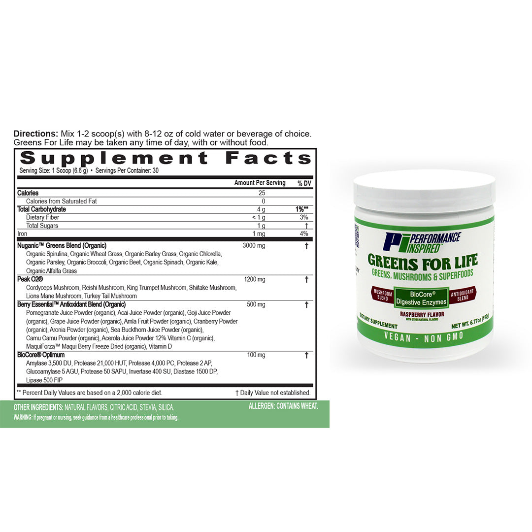 Greens For Life - Organic Greens, Mushrooms & Superfoods