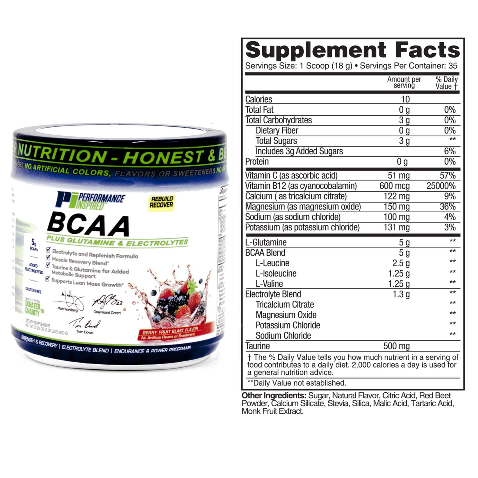 PostWorkout BCAA Performance Inspired Nutrition
