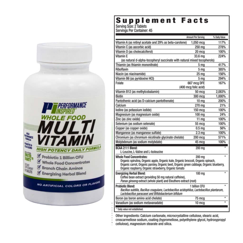 Whole Food Multi Vitamin Supplement | Performance Inspired Nutrition