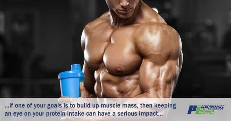to build up muscle mass keep an eye on your protein intake
