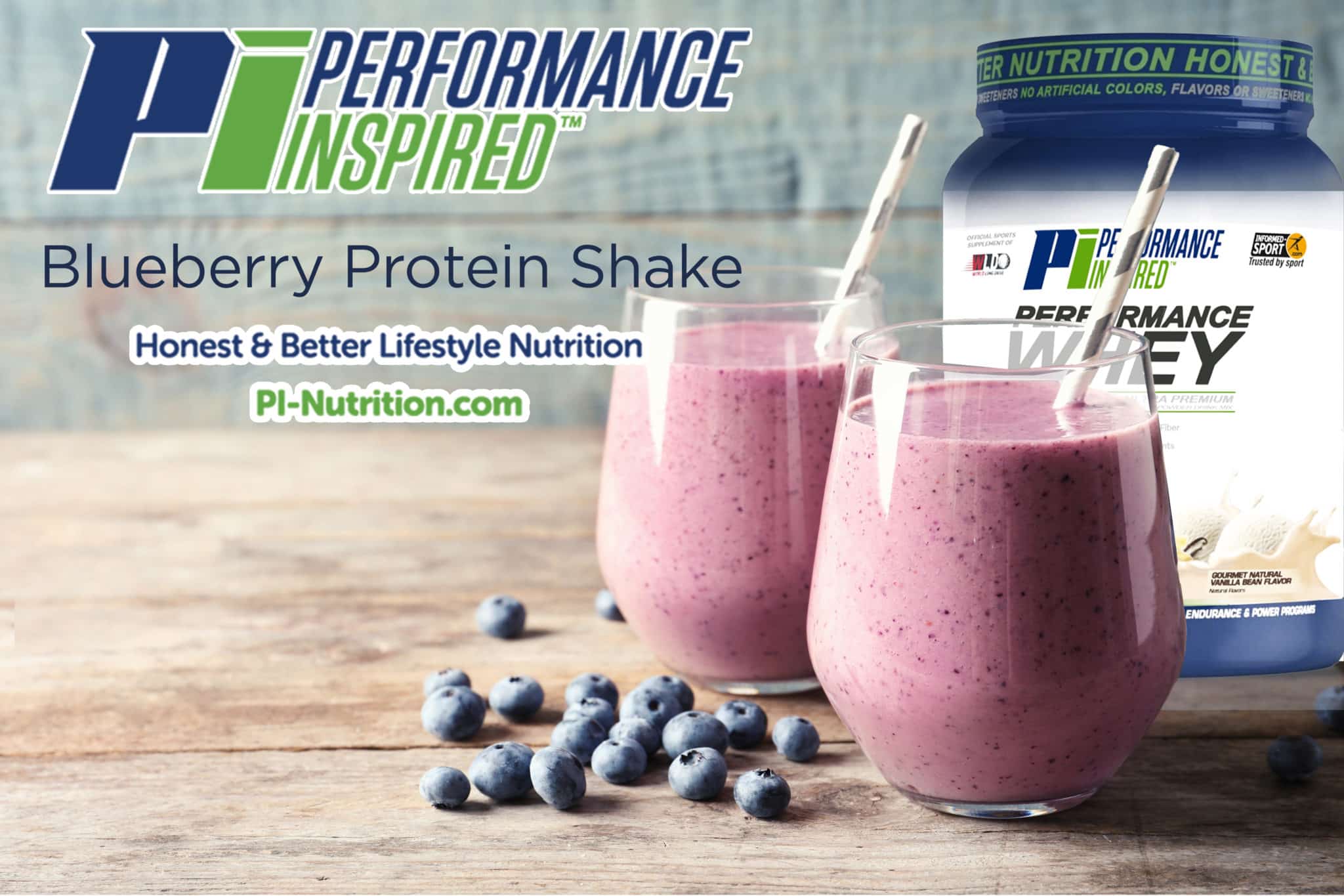 Performance Inspired Blueberry Protein Shake Performance Inspired